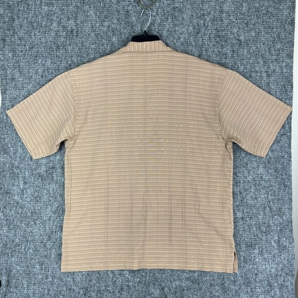 Syllables System Shirt Large Mens Basic Resort Casual Button-Down Short-Sleeve - Picture 2 of 9